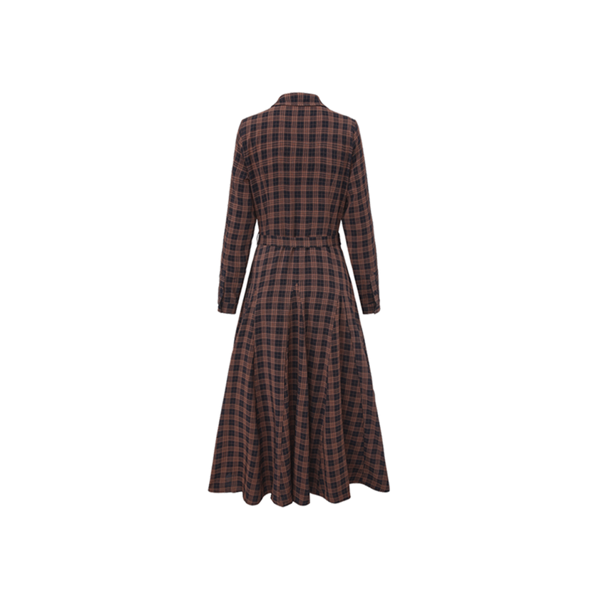 Plaid Belted Dress