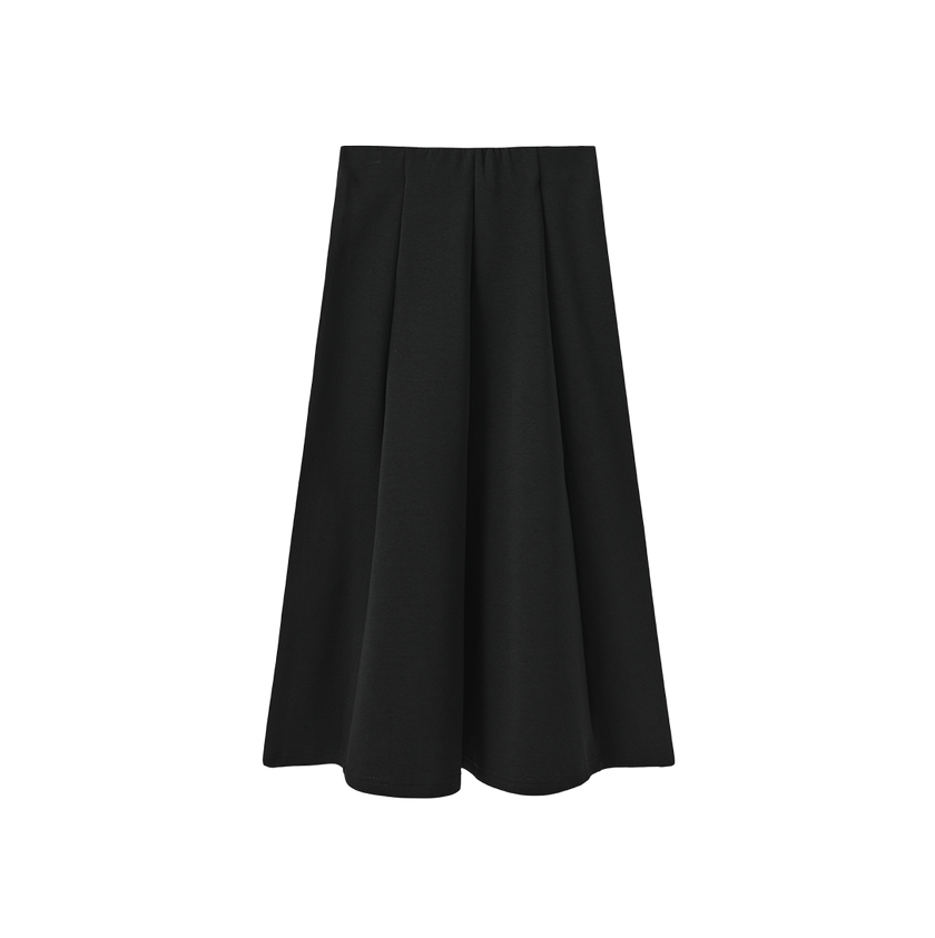 Sweatshirt Paneled Midi Skirt