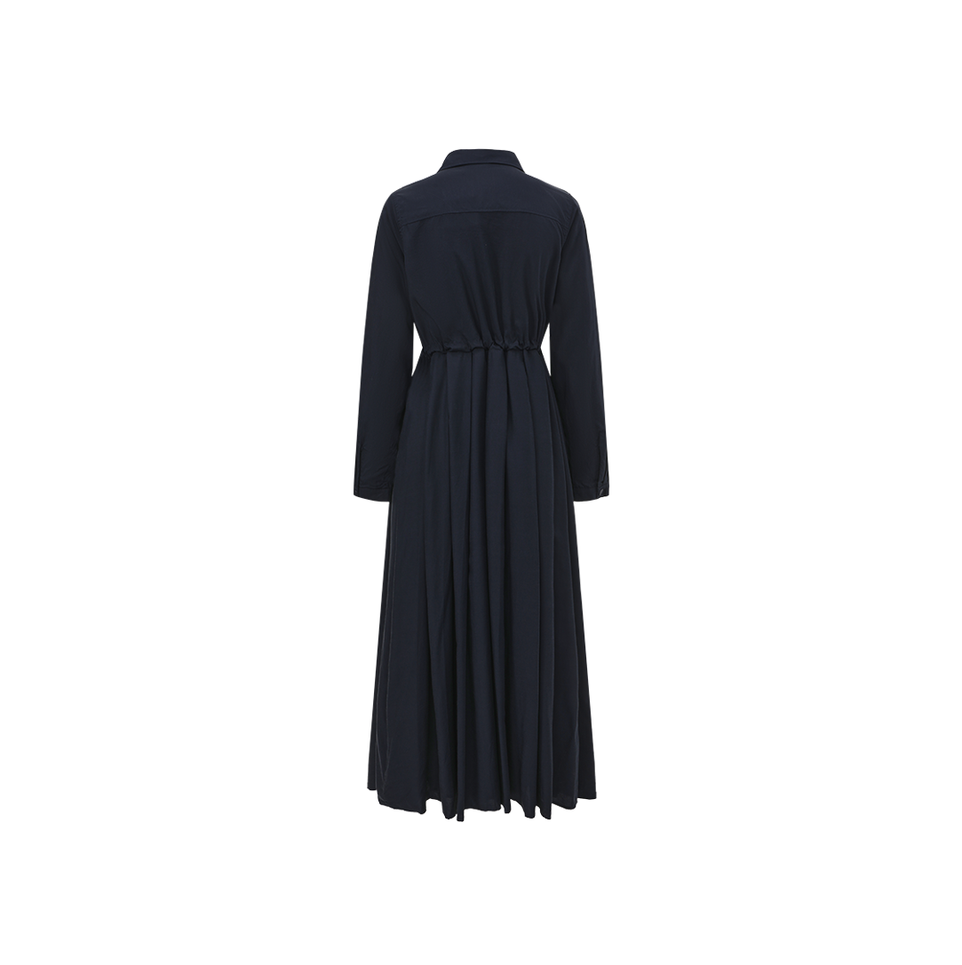 Cupro Pleat Collar Dress
