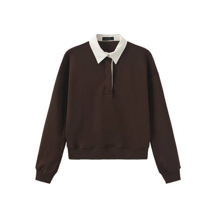 Elma Velvet Trimmed Scuba Sweatshirt