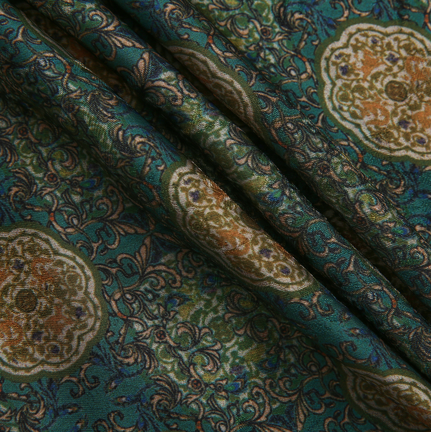 Silky Paisley Print Dress