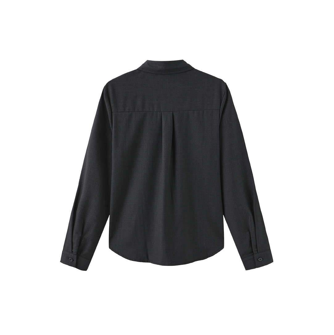 Poppy Thin Wool Solid Blouse