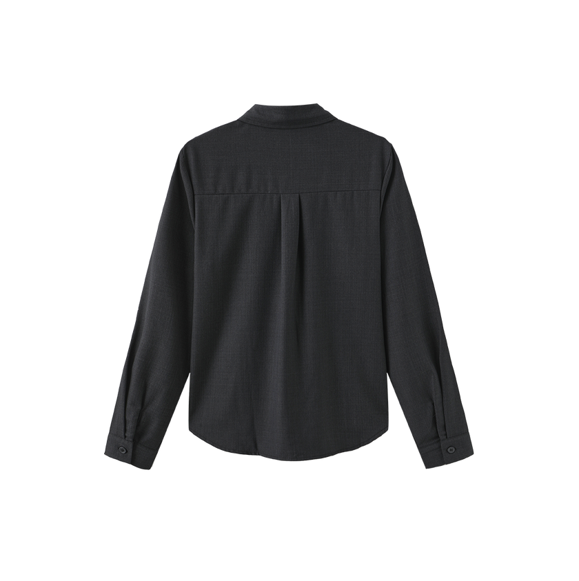 Poppy Thin Wool Solid Blouse