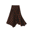 Elastic Seam Plaid Skirt