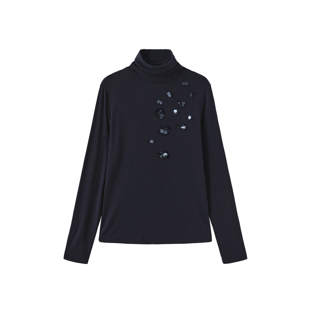 Candice Beaded Turtleneck