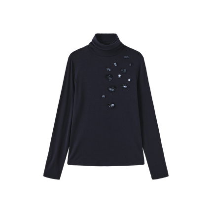 Candice Beaded Turtleneck