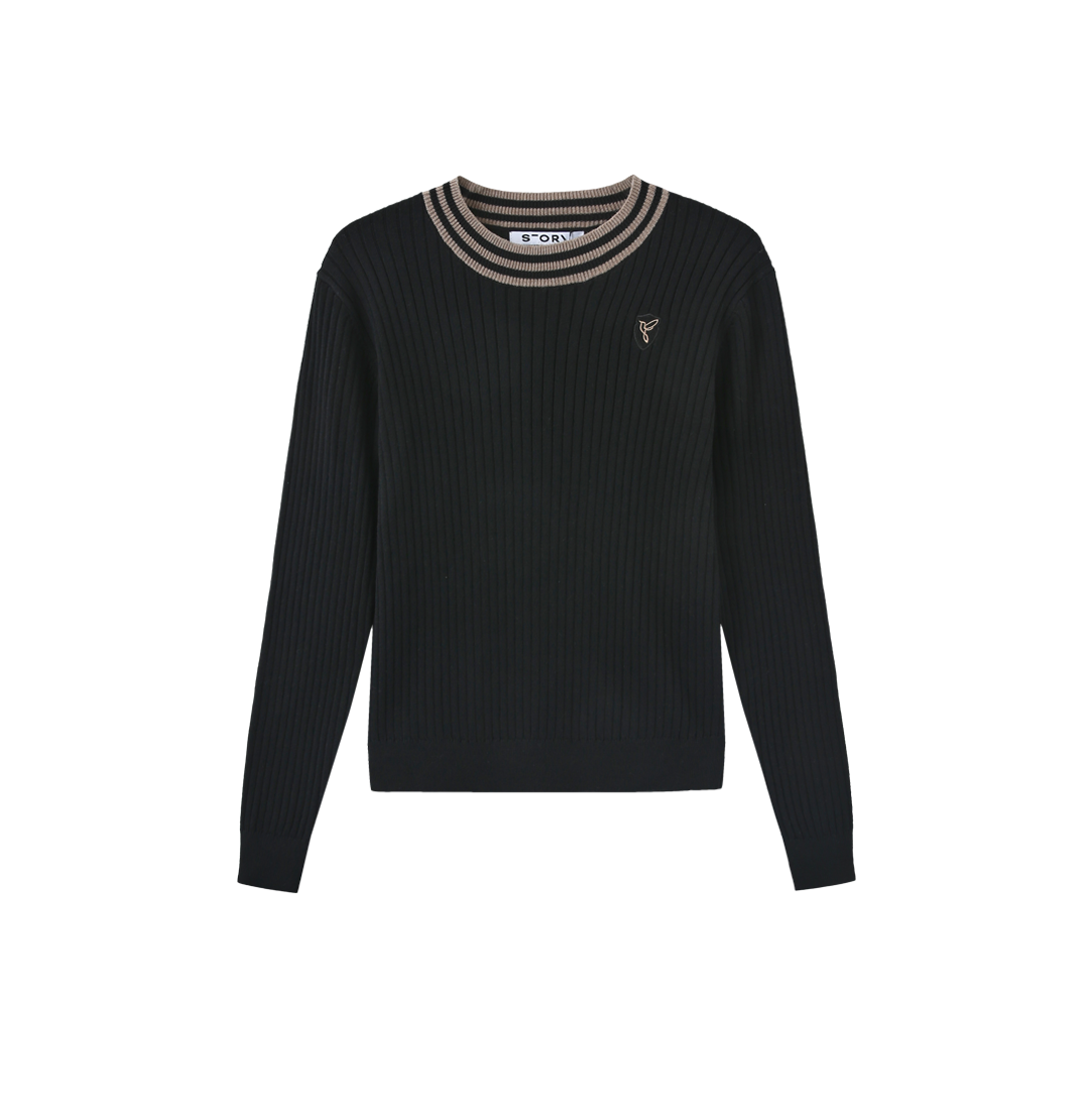 Sport Stripe Ribbed Knit Top