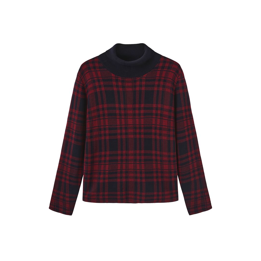 Marco Knit Plaid Top