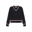 Cable Knit Trimming Sweater