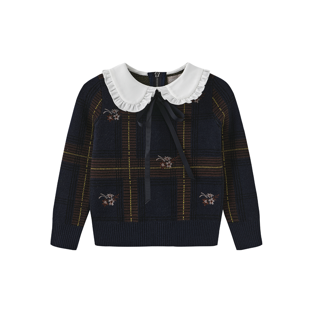 Lino Plaid Embroidered Set