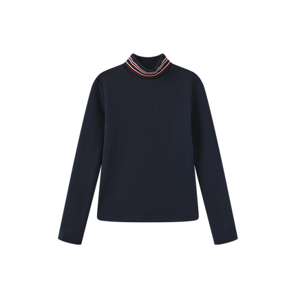 Sweatshirt Fitted Detail Mock Neck