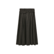 Scallop Detailed Pinstripe Skirt
