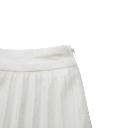 Velvet Pleated Skirt