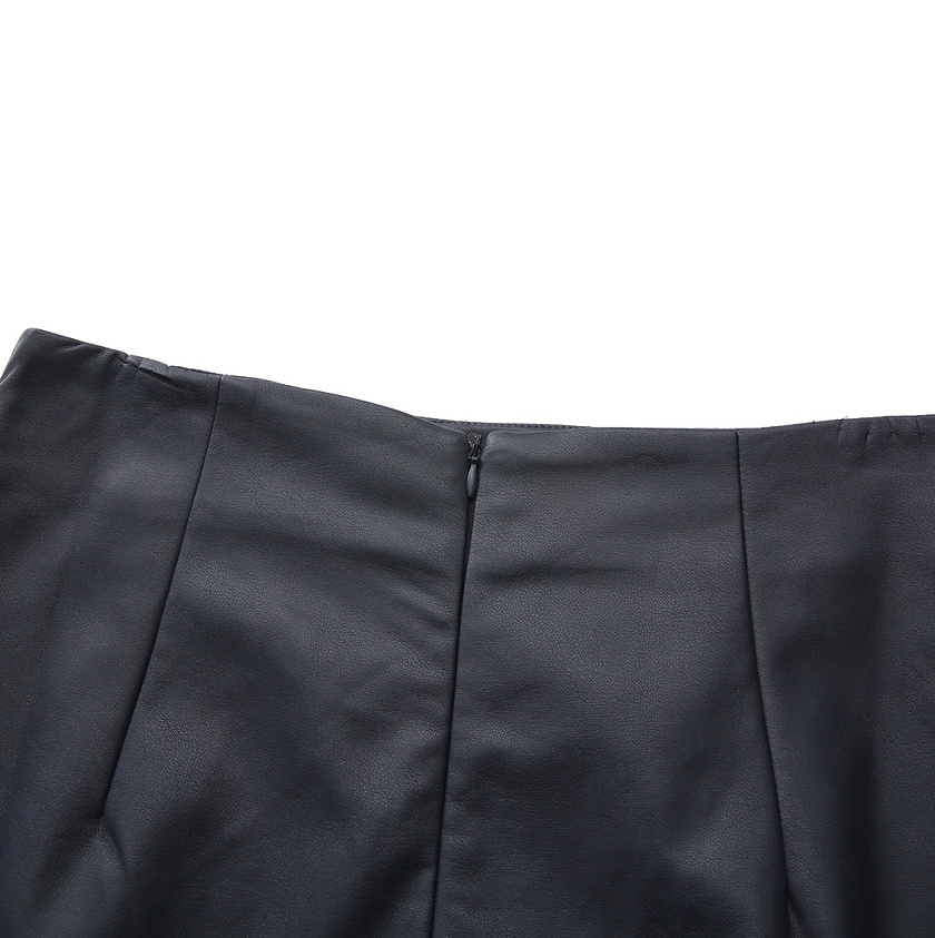 Grant Leather Wrap Skirt