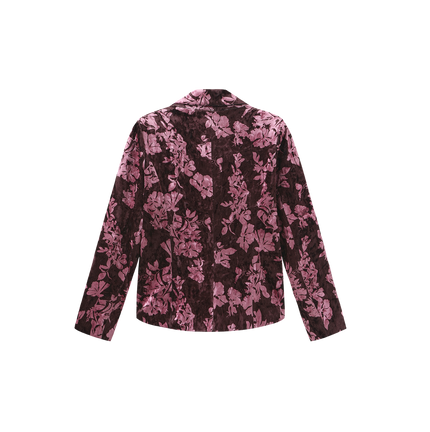 Lena Velvet Single Button Blazer