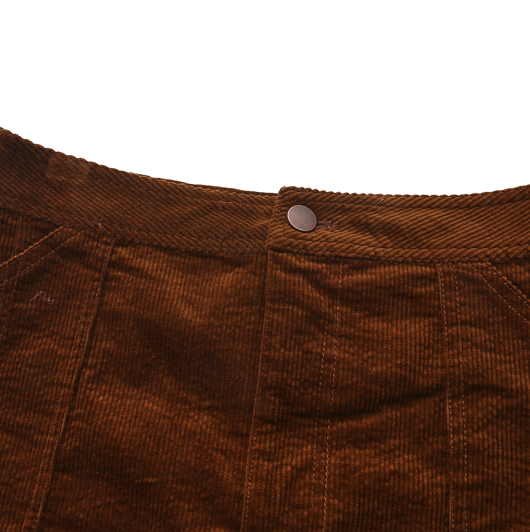 Corduroy Front Fly Skirt