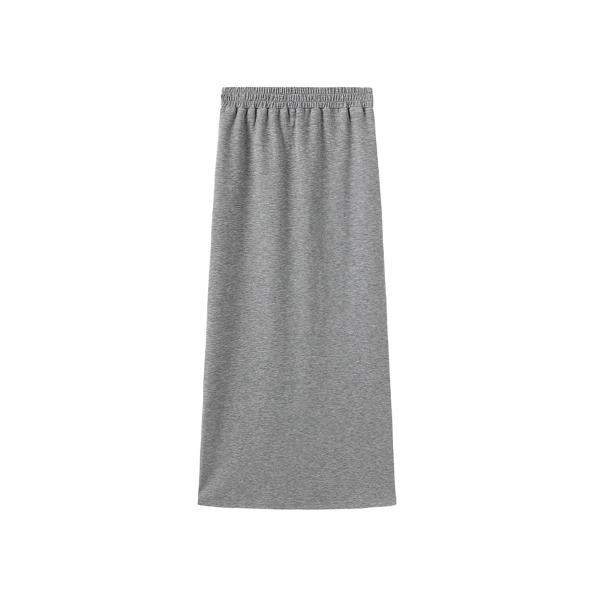 Elastic Straight Maxi Skirt