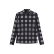 Plaid Mesh Top
