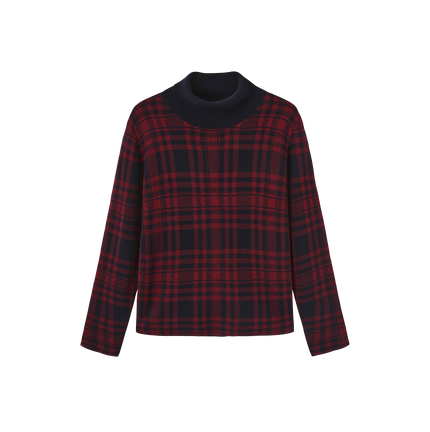 Marco Knit Plaid Top