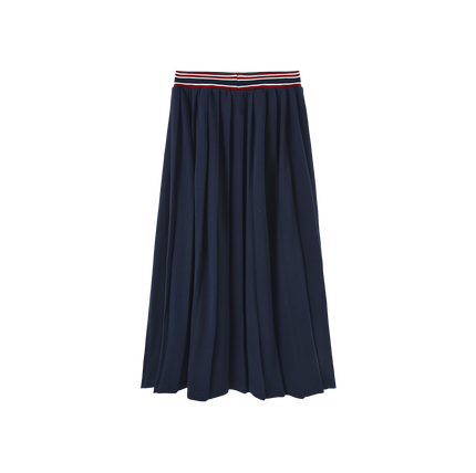 Sweatshirt Pleated Midi Skirt