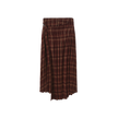 Buckle Plaid Wrap Skirt