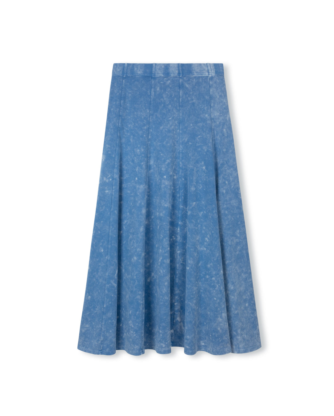 Elastic Waist Panel Midi Skirt