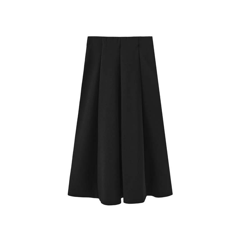 Sweatshirt Paneled Midi Skirt
