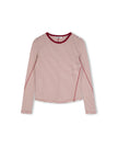 Striped Seamed Detailed Tee