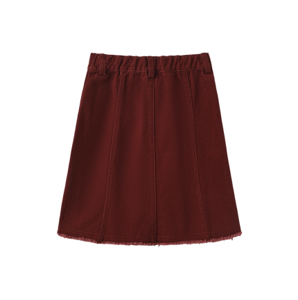 Denim Paneled Skirt