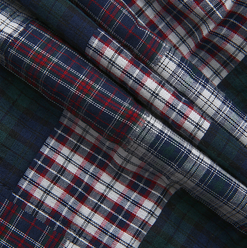 Frit Patchwork Pleated Skirt