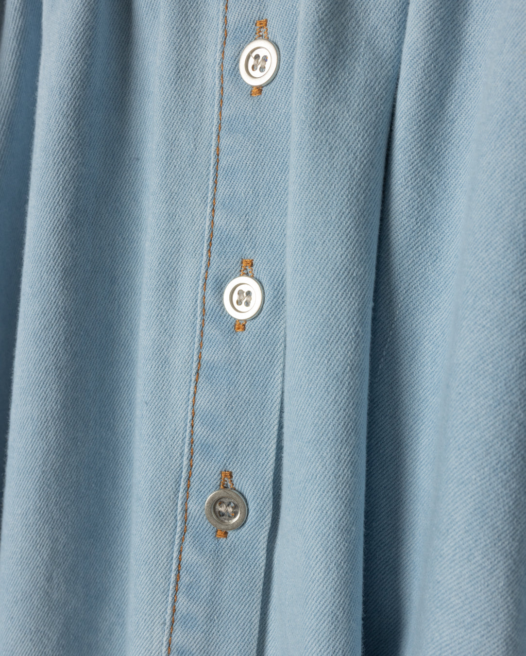 Chambray Flowy Side Pocket Skirt