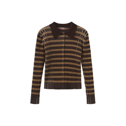 Knit Button Down Collar Top