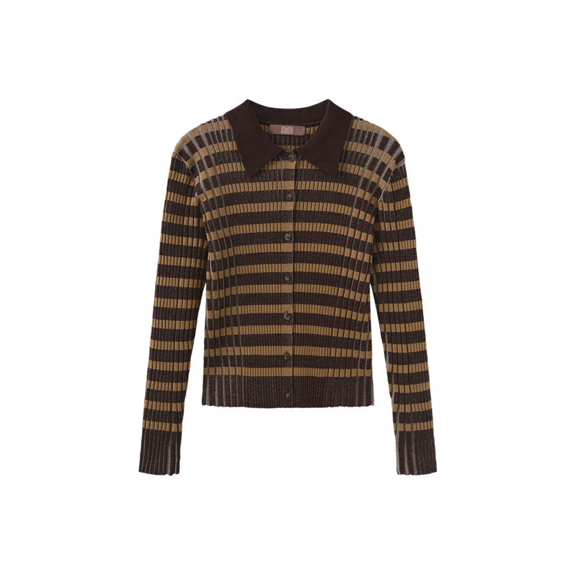 Knit Button Down Collar Top