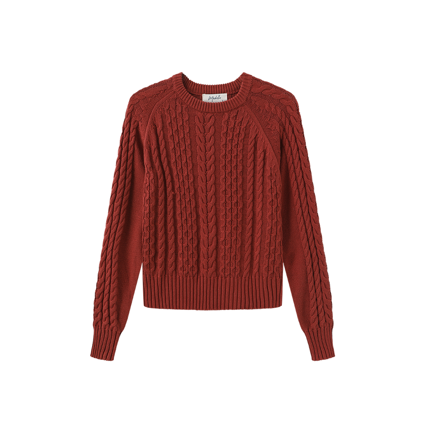 Cable Knit Ribbed Sweater