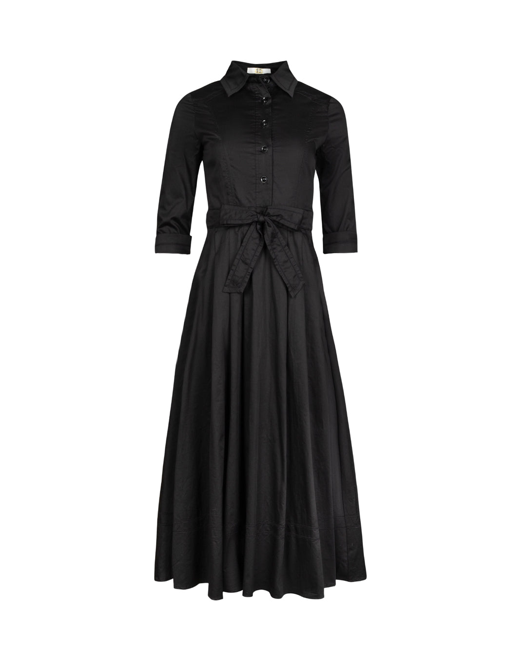 Poplin Bow Waisted Trim Dress