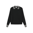 Knit Stripe Trimmed Sweater