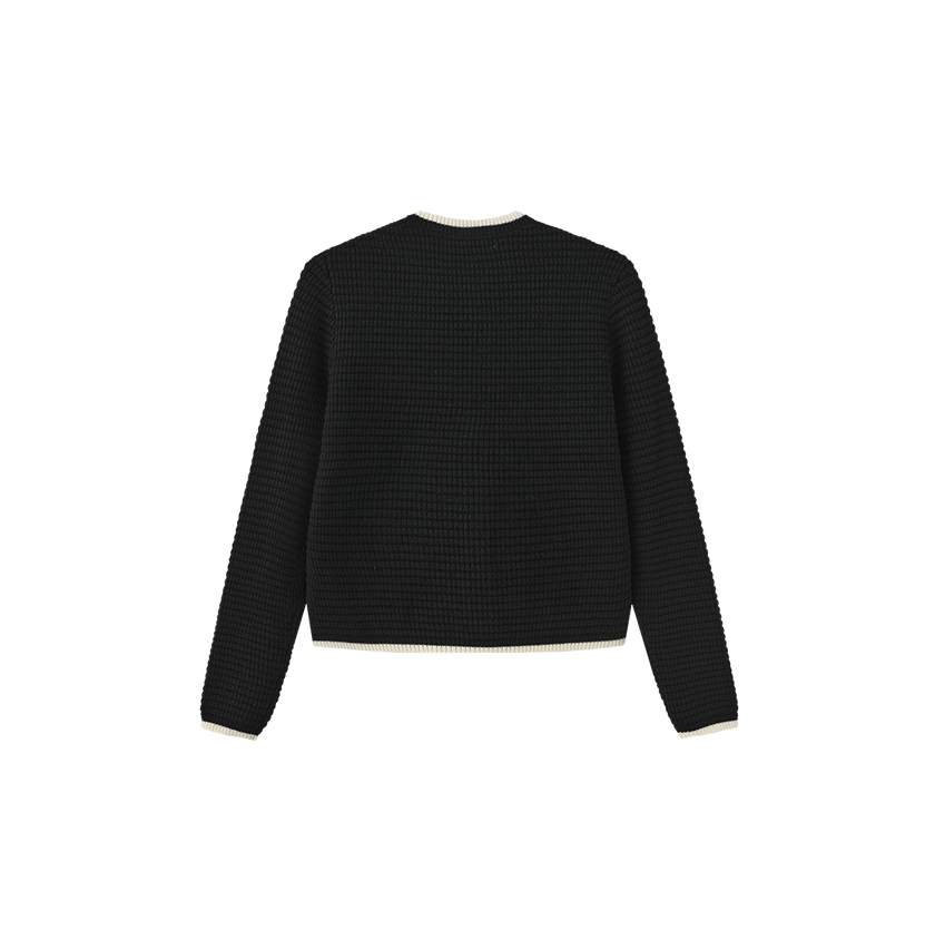 Double Pocket Outlined Cardigan