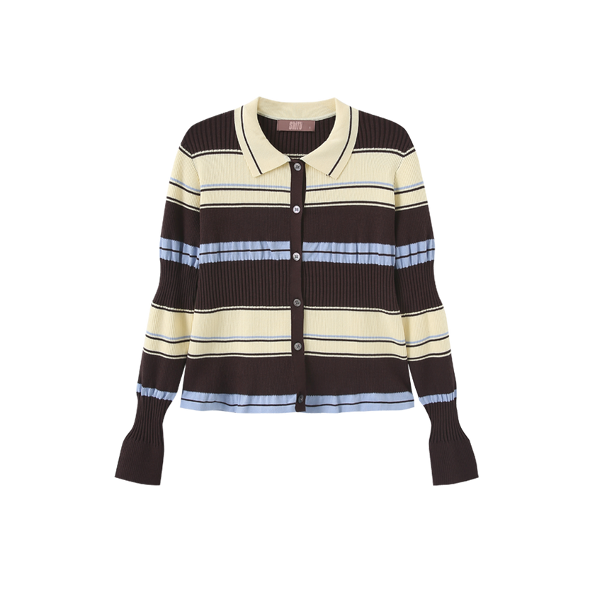 Ribbed Knit Stripe Top