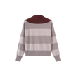 Stripe Contrast Collar Knit Sweater