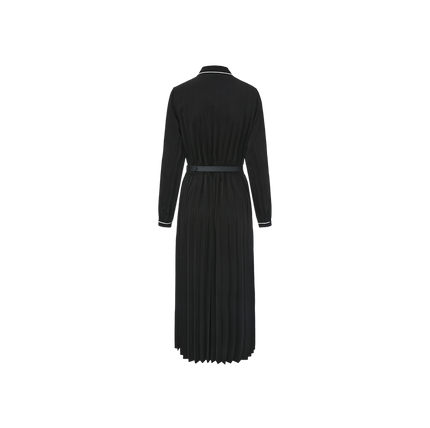 Pleated Belt Dress