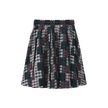 Frit Patchwork Pleated Skirt