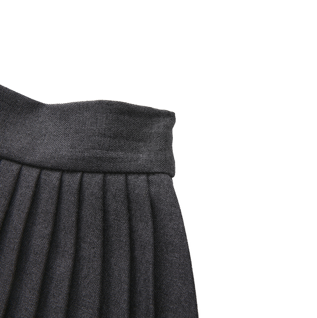 Reg Wool Pleat Skirt