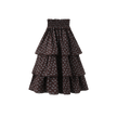 Leaf Print Ruffle Skirt