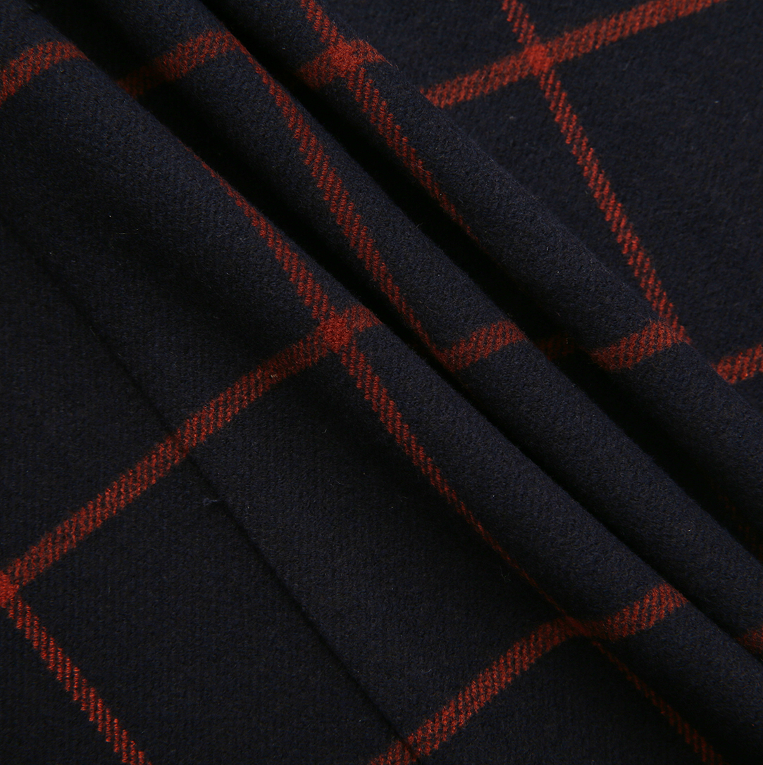 Button Wool Straight Skirt