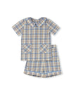 Farrow Plaid Pocket Blouse And Shorts