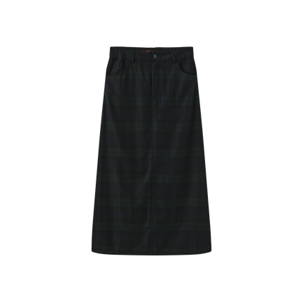 Plaid Front Fly Skirt