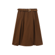 Short Pleated Denim Skirt