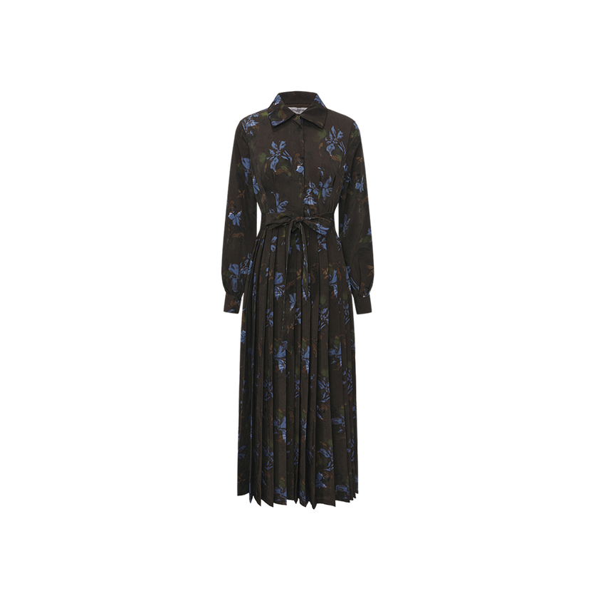 Printed Belted Dress