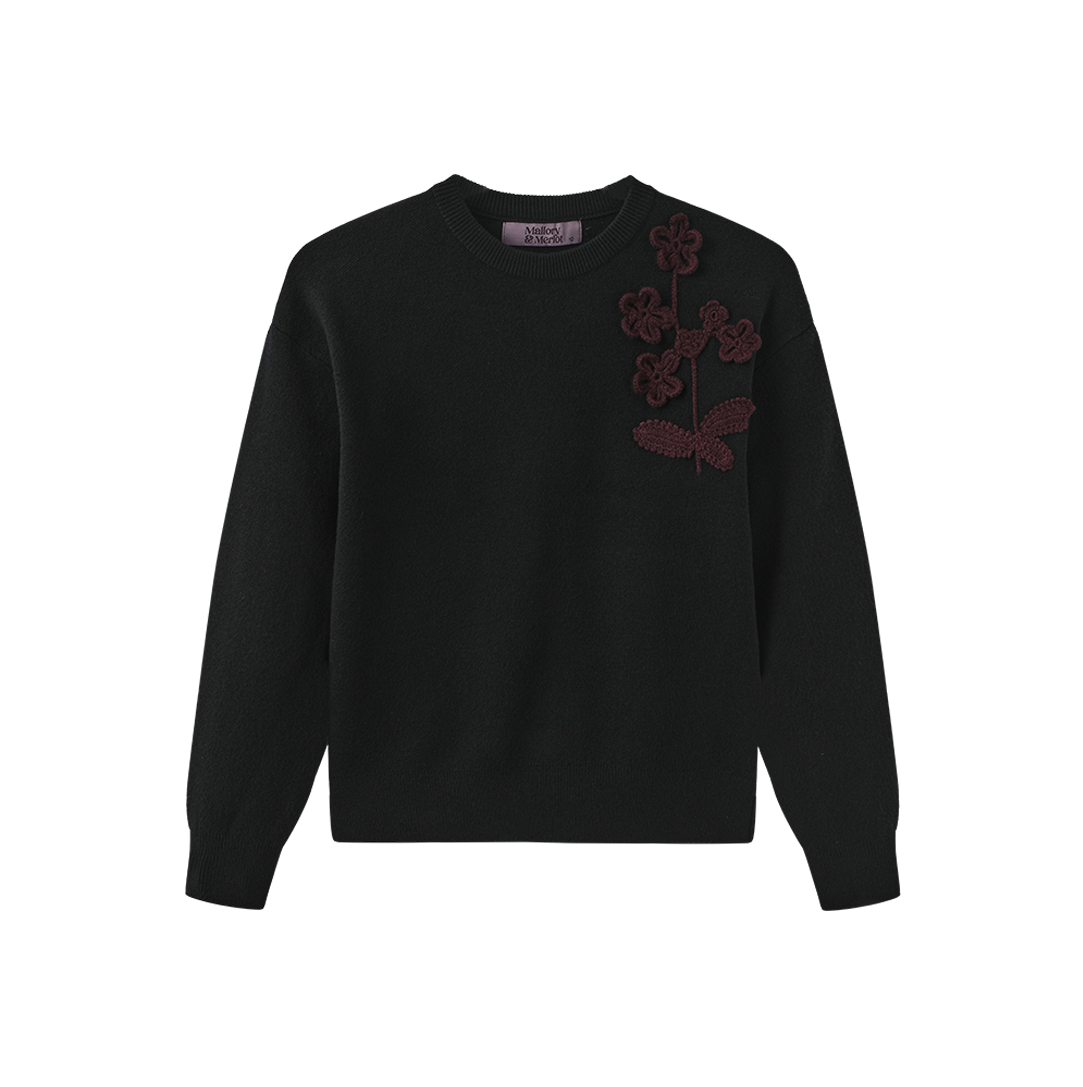 Textured Flower Sweater