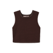 Tam Knit Ribbed Trim Vest
